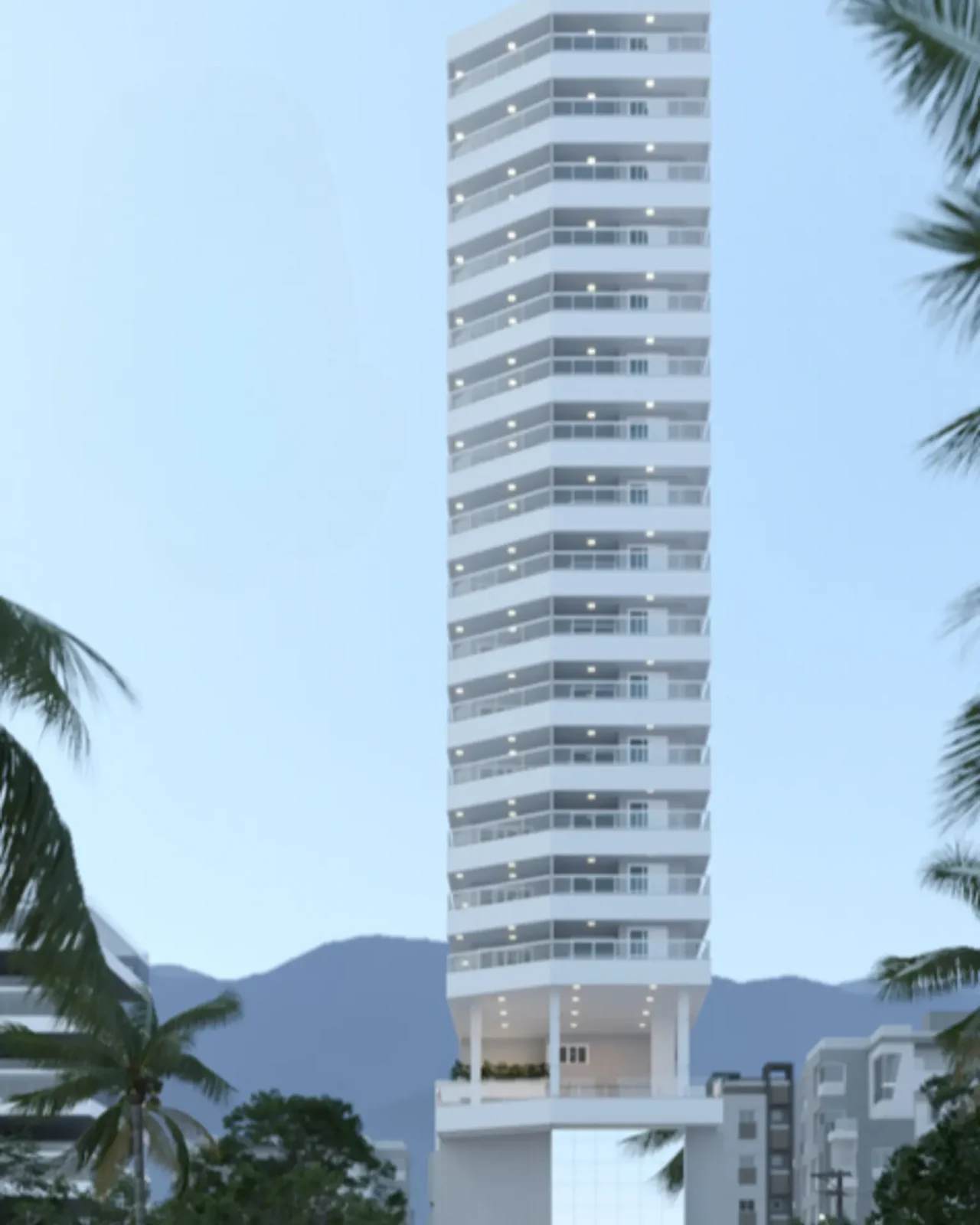 Apartamento frente mar na Vila Caiçara, em Praia Grande